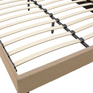 Double bed Mago damask beige textile 150x200cm