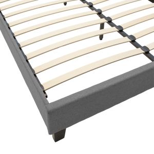 Mago double bed made of gray fabric textile 160x200cm