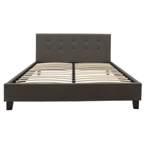 Mago double bed with dark gray fabric 150x200cm