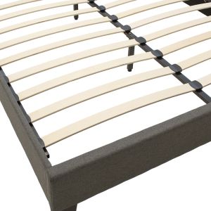 Mago double bed with dark gray fabric 150x200cm