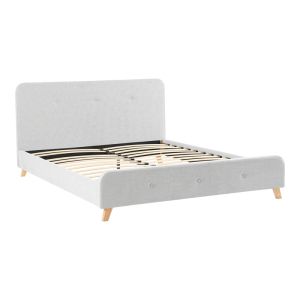 Double bed Restel gray fabric 160x200cm