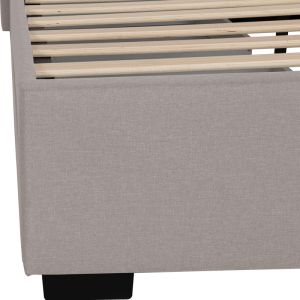 Veloty double bed with drawers, gray fabric, 150x200cm