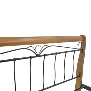 Double bed Verpen ���� �� ����� ��������-black metal 150x200cm