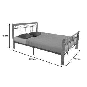 Double bed Verpen ���� �� ����� ��������-black metal 150x200cm