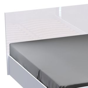 Double bed afina in white color 160x200cm