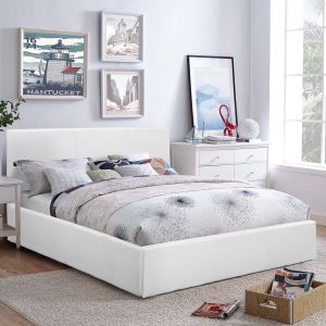Двойно легло с матрак Bobbi Hm21271.01 бял Puс място за съхранение - за размери 150x200см.