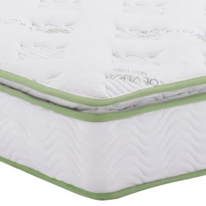 Двойно легло с матрак Candy ημ21327 метал и дърво в мръсен дъб - матрак 150x200см