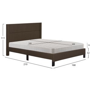 Двойно легло с матрак Trillop Hm21202.13 кафяв плат - за размери 160x200см.