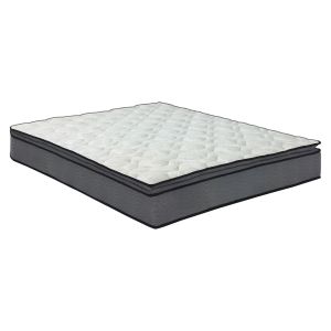 Двойно легло с матрак и място за съхранение Remo Hm21167 бежов плат с букле - за размери 160x200см.