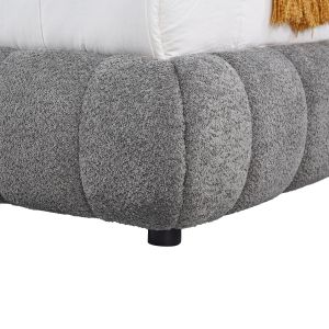 Double bed with storage space Somium Sm725.01 gray chenille fabric - mattress 160x200cm