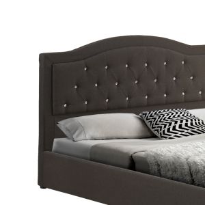 Double bed with storage space Majore fabric anthracite 160x200cm