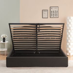 Double bed with storage space Majore fabric anthracite 160x200cm
