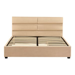 Double bed bedroom Anay with drawers damask salmon color 160x200cm