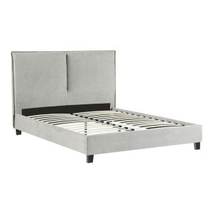 Double bed bedroom Majus damask plush color dark gray-beige 160x200cm