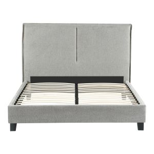 Double bed bedroom Majus damask plush color dark gray-beige 160x200cm