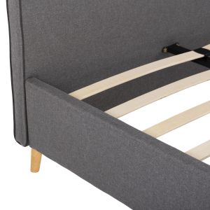 Double bed bedroom Maylin gray fabric 120x200cm Hm598.10