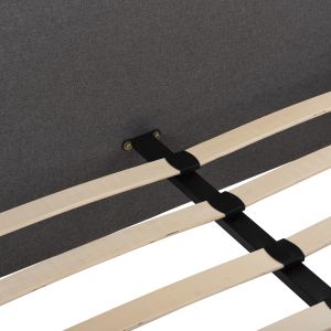 Double bed bedroom Maylin gray fabric 120x200cm Hm598.10