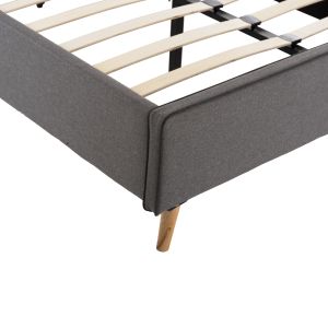 Double bed bedroom Maylin gray fabric 120x200cm Hm598.10