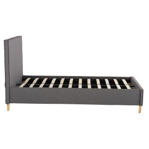 Double bed bedroom Maylin gray fabric 120x200cm Hm598.10
