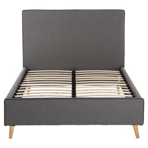 Double bed bedroom Maylin gray fabric 120x200cm Hm598.10