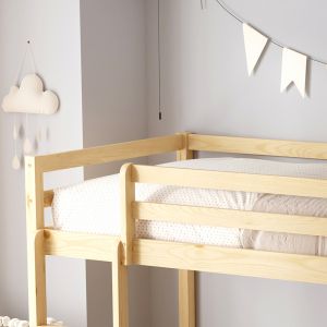Двуетажно легло с Playpark Playkid Hm21312 борова дървесина в естествен цвят - с матрак 90x190см