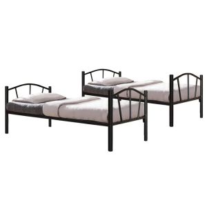Bunk metal bunk bed black color 90x190 Hm328,01