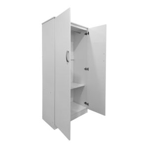 Lego double-door wardrobe in white color 80x42x180cm