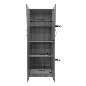Lego double-door wardrobe in Sonoma-dark gray 60x42x180cm