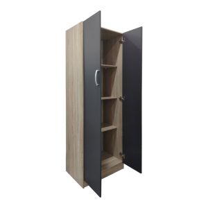 Lego double-door wardrobe in Sonoma-dark gray 60x42x180cm