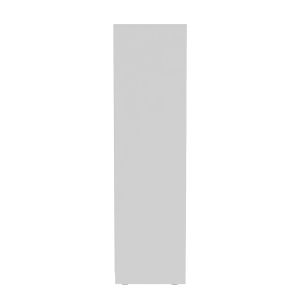 Double-wing corridor wardrobe with mirror in white color 120x60x220cm