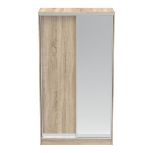 Double-wing corridor wardrobe with mirror, sonoma color, 120x60x220cm