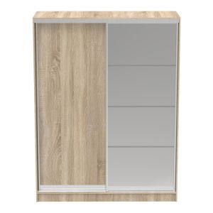 Double-wing sliding wardrobe Korredor I with mirror, sonoma color 160x60x220cm