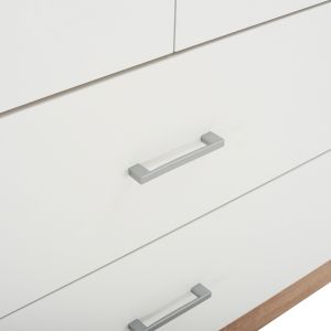 Double-wing melamine wardrobe with two drawers in sonam and white Hm338.06
