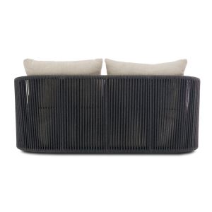 Two-seat sofa Augustus Sm6457.01 gray aluminum - rope - olefin 171x91x71cm.