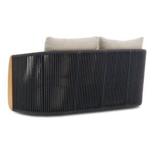 Two-seat sofa Augustus Sm6457.01 gray aluminum - rope - olefin 171x91x71cm.