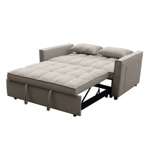 Двумесен разтегателен диван Borg Hm3289.03 бежов плат 142x94x78всм.