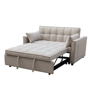 Двумесен разтегателен диван Borg Hm3289.03 бежов плат 142x94x78всм.