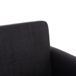 Two-seater sofa bed with storage Nikko Hm3293.01 gray fabric 144x75x84cm.