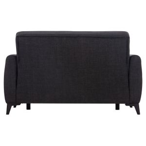 Two-seater sofa bed with storage Nikko Hm3293.01 gray fabric 144x75x84cm.
