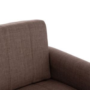 Two-seater sofa bed with storage Nikko Hm3293.02 beige fabric 144x75x84cm.