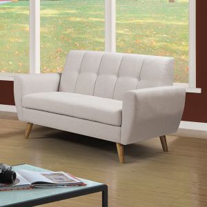 Two-seater sofa Decency textile beige color 149x75x86cm