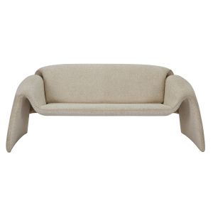 Two-seater sofa Trek Laforge Hm9680,03 with metal frame and beige textile upholstery 160x80x63hcm