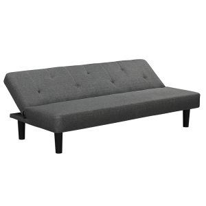 Two-seater sofa bed Breathe textile fabric anthracite color 167x77x73cm