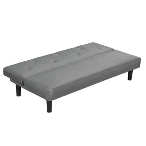Two-seater sofa bed Breathe textile gray fabric 167x77x73cm