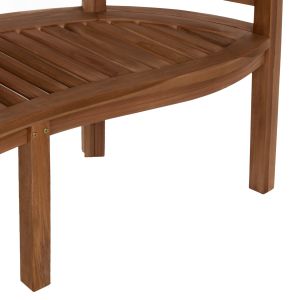 Two-seater bench Capo Hm9538 made of teak wood in natural color 121x59x86cm