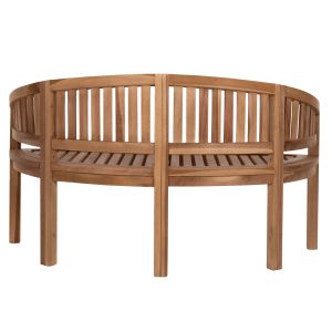Two-seater bench Capo Hm9538 made of teak wood in natural color 121x59x86cm