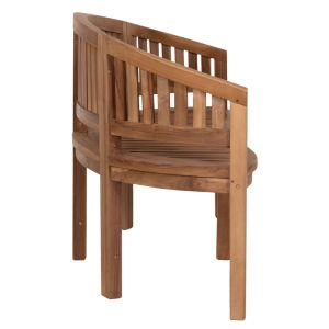 Two-seater bench Capo Hm9538 made of teak wood in natural color 121x59x86cm