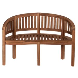 Two-seater bench Capo Hm9538 made of teak wood in natural color 121x59x86cm