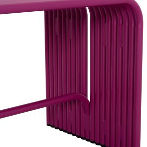 Two-seater bench Intrepid Hm6327.05 aluminum in purple color 109.5x37x42cm.