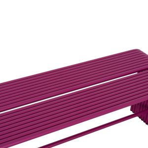 Two-seater bench Intrepid Hm6327.05 aluminum in purple color 109.5x37x42cm.